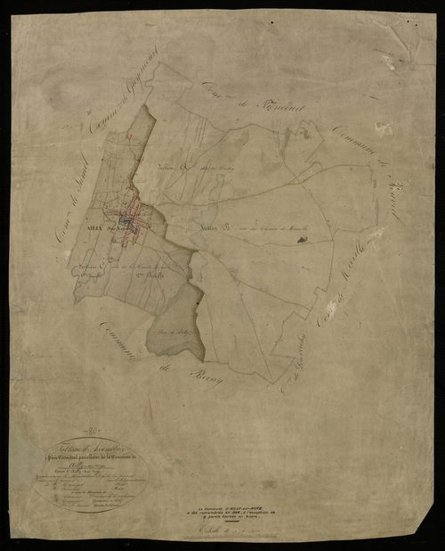 Plan du cadastre napoléonien - Ailly-sur-Noye : tableau d'assemblage