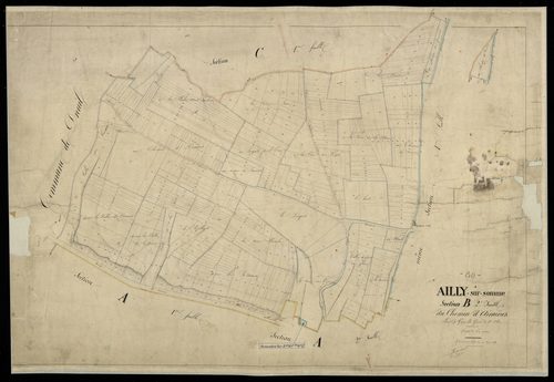 Plan du cadastre napoléonien - Ailly-sur-Somme (Ailly sur Somme) : Chemin d'Airaines (Le), B2
