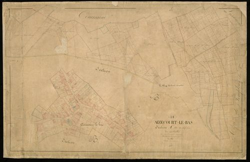 Plan du cadastre napoléonien - Aizecourt-le-Bas : Chef-lieu (Le), A