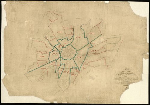 Plan du cadastre napoléonien - Albert : tableau d'assemblage