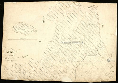 Plan du cadastre napoléonien - Albert : Carrière Pierre de Lille (La), F
