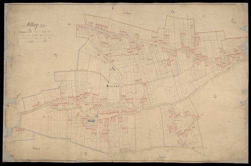 Plan du cadastre napoléonien - Allery : Chef-lieu (Le), B