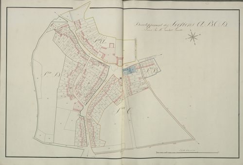 Plan du cadastre napoléonien - Allonville : A, B, C et D développées