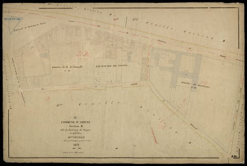 Plan du cadastre napoléonien - Amiens : Faubourg de Noyon (Le), B10