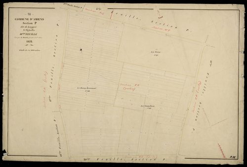 Plan du cadastre napoléonien - Amiens : Longpré, P16