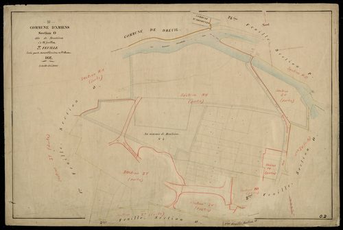 Plan du cadastre napoléonien - Amiens : Montières, O2