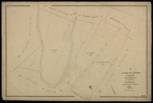 Plan du cadastre napoléonien - Amiens : Petit-Saint-Jean (Le), M7
