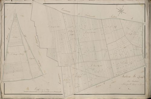 Plan du cadastre napoléonien - Atlas cantonal - Amiens : Santerres (Les), B