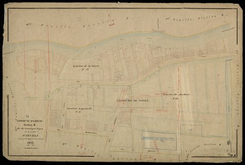 Plan du cadastre napoléonien - Amiens : Faubourg de Noyon (Le), B8