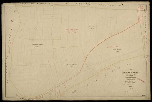 Plan du cadastre napoléonien - Amiens : Longpré, P12
