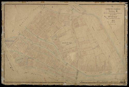 Plan du cadastre napoléonien - Amiens : Est de la Ville intra-muros (L'), H2