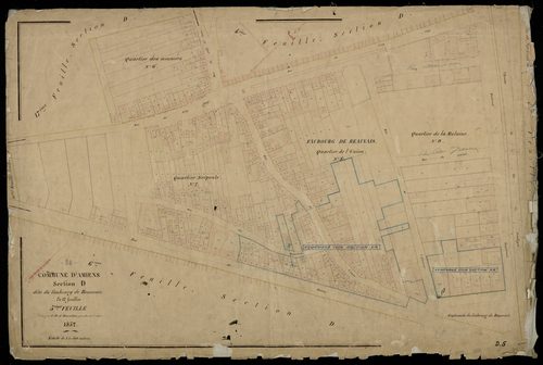 Plan du cadastre napoléonien - Amiens : Faubourg de Beauvais (Le), D5