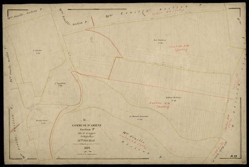 Plan du cadastre napoléonien - Amiens : Longpré, P13