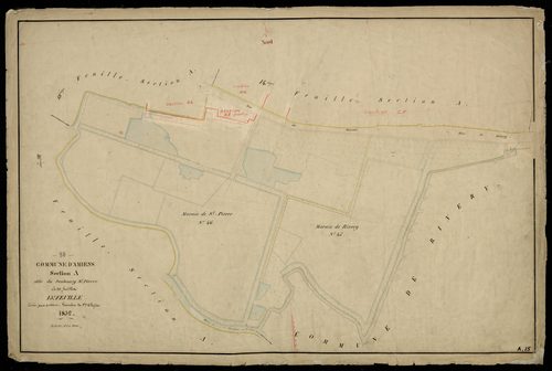 Plan du cadastre napoléonien - Amiens : Faubourg Saint Pierre (Le), A15