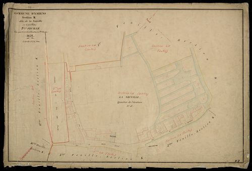 Plan du cadastre napoléonien - Amiens : Neuville (La), K2