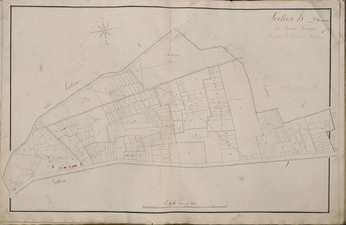 Plan du cadastre napoléonien - Atlas cantonal - Amiens : Chemin de Bertangle (Le), H