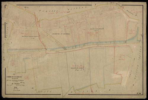 Plan du cadastre napoléonien - Amiens : Faubourg Saint Maurice (Le), F14