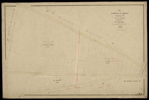 Plan du cadastre napoléonien - Amiens : Longpré, P7