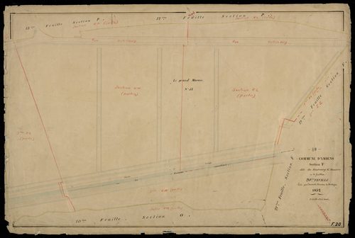 Plan du cadastre napoléonien - Amiens : Faubourg Saint Maurice (Le), F20