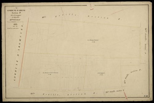 Plan du cadastre napoléonien - Amiens : Longpré, P19