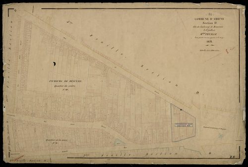 Plan du cadastre napoléonien - Amiens : Faubourg de Beauvais (Le), D6