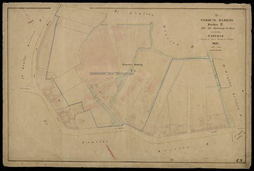 Plan du cadastre napoléonien - Amiens : Faubourg de Hem (Le), E3