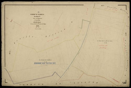 Plan du cadastre napoléonien - Amiens : Montières, O19