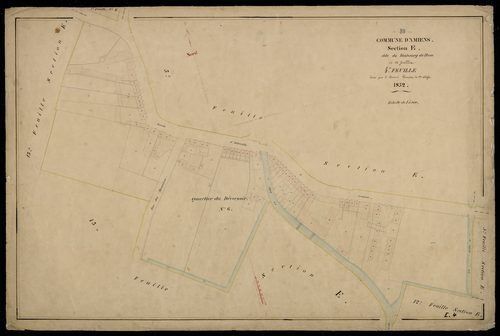 Plan du cadastre napoléonien - Amiens : Faubourg de Hem (Le), E4