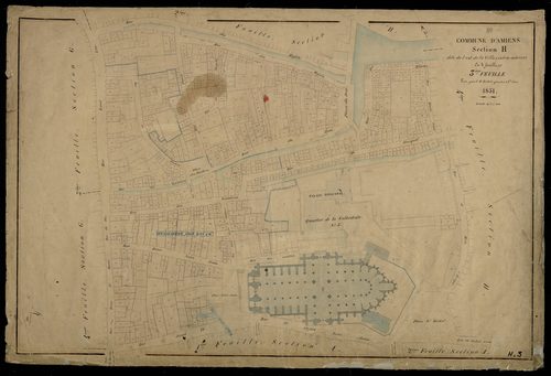 Plan du cadastre napoléonien - Amiens : Est de la Ville intra-muros (L'), H3