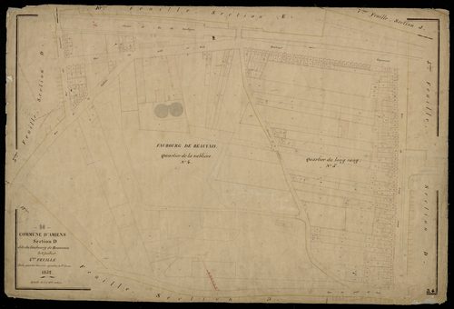 Plan du cadastre napoléonien - Amiens : Faubourg de Beauvais (Le), D4