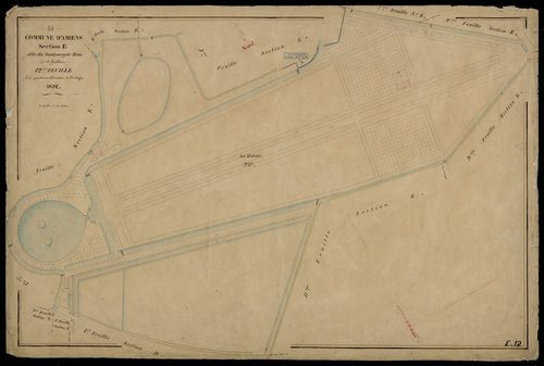Plan du cadastre napoléonien - Amiens : Faubourg de Hem (Le), E12
