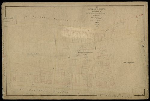 Plan du cadastre napoléonien - Amiens : Faubourg d'Henri-Ville (Le), C1