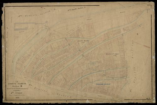 Plan du cadastre napoléonien - Amiens : Est de la Ville intra-muros (L'), H1