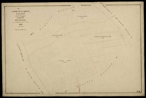 Plan du cadastre napoléonien - Amiens : Longpré, P14