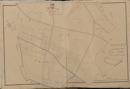 Plan du cadastre napoléonien - Atlas cantonal - Amiens : La Neuville ; Saint-Acheul, Q et R