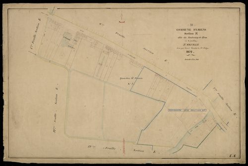 Plan du cadastre napoléonien - Amiens : Faubourg de Hem (Le), E5