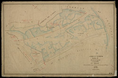 Plan du cadastre napoléonien - Amiens : Neuville (La), K6