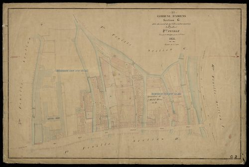Plan du cadastre napoléonien - Amiens : Nord de la Ville intra-muros (Le), G2