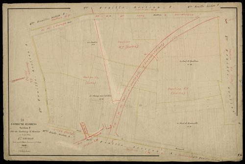 Plan du cadastre napoléonien - Amiens : Faubourg Saint Maurice (Le), F4