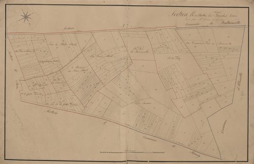 Plan du cadastre napoléonien - Atlas cantonal - Amiens : Franches Terres (Les), K1