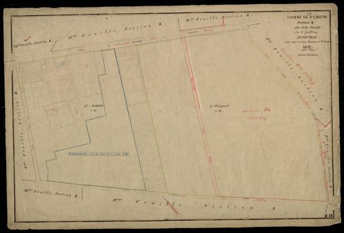 Plan du cadastre napoléonien - Amiens : Neuville (La), K13