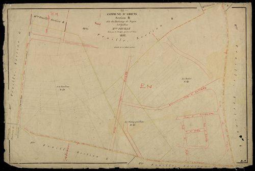 Plan du cadastre napoléonien - Amiens : Faubourg de Noyon (Le), B17