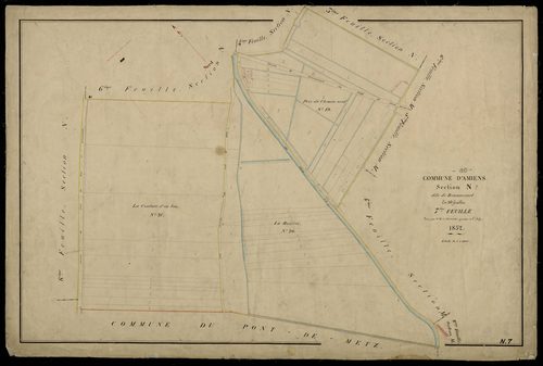 Plan du cadastre napoléonien - Amiens : Renancourt, N7
