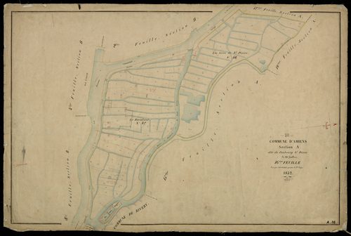 Plan du cadastre napoléonien - Amiens : Faubourg Saint Pierre (Le), A16