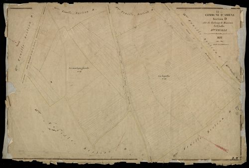 Plan du cadastre napoléonien - Amiens : Faubourg de Beauvais (Le), D11