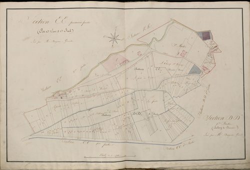 Plan du cadastre napoléonien - Atlas cantonal - Amiens : Beauvais ; Petit Saint-Jean et Saint-Roch, DD2 et EE1
