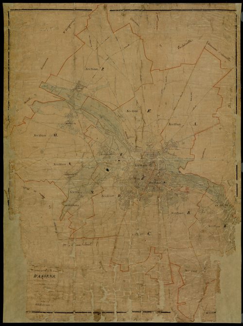 Plan du cadastre napoléonien - Amiens : tableau d'assemblage