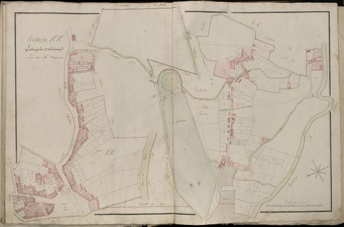 Plan du cadastre napoléonien - Atlas cantonal - Amiens : Hem ; La Hotoie, KK et KK développée