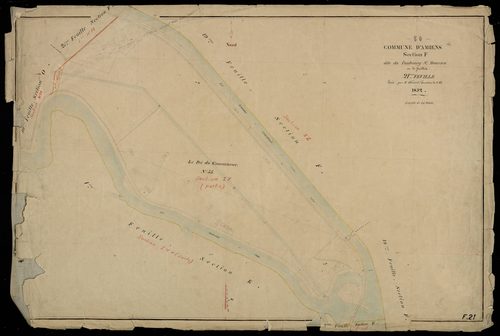 Plan du cadastre napoléonien - Amiens : Faubourg Saint Maurice (Le), F21