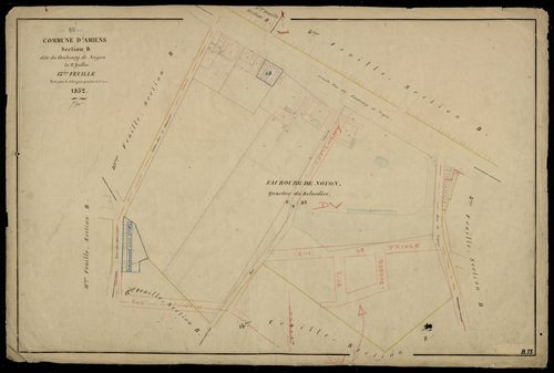 Plan du cadastre napoléonien - Amiens : Faubourg de Noyon (Le), B13